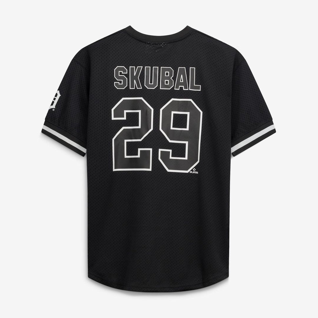 Detroit Tigers Tarik Skubal Fanatics Big & Tall Heavyweight Mesh Jersey - Black/White