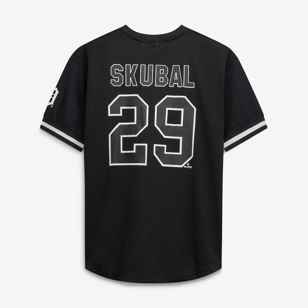 Detroit Tigers Tarik Skubal Fanatics Big & Tall Heavyweight Mesh Jersey - Black/White