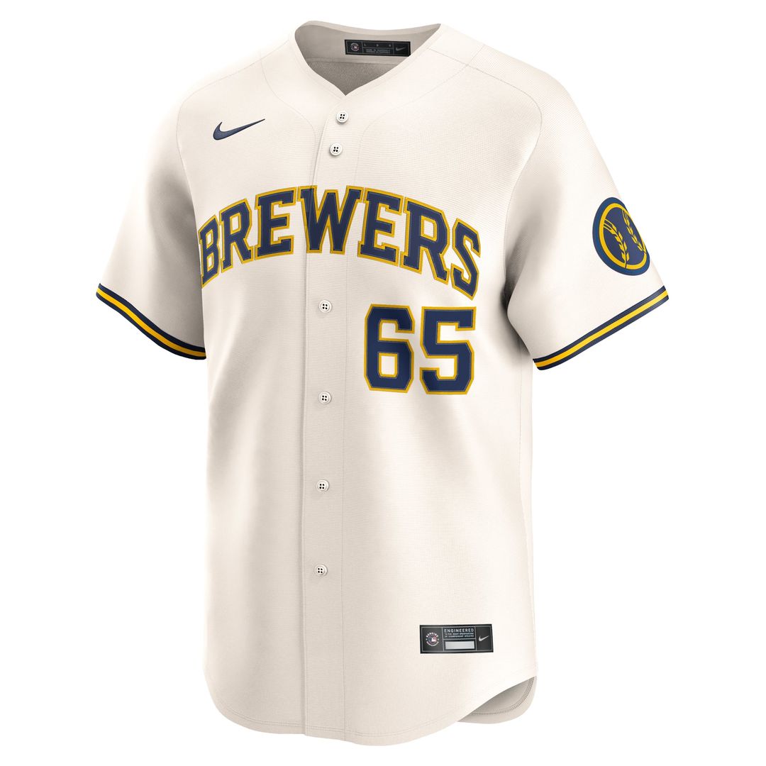 Milwaukee Brewers Nestor Cortes Nike Home Limited Player Jersey - Cream
