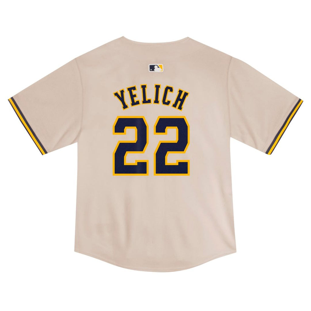 Milwaukee Brewers Christian Yelich Nike Toddler Home Game Jersey - Cream