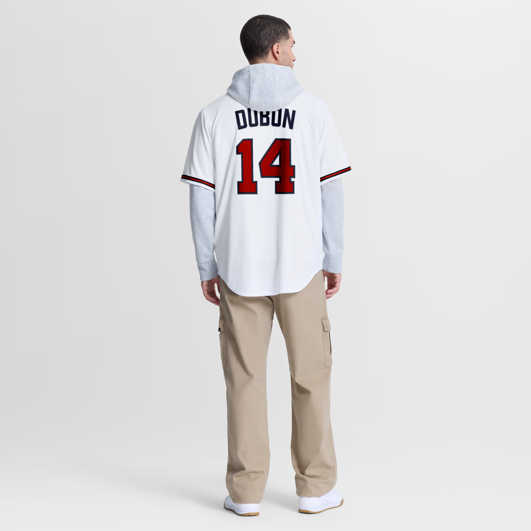 Atlanta Braves Mauricio Dub¨®n Nike Home Replica Jersey - White