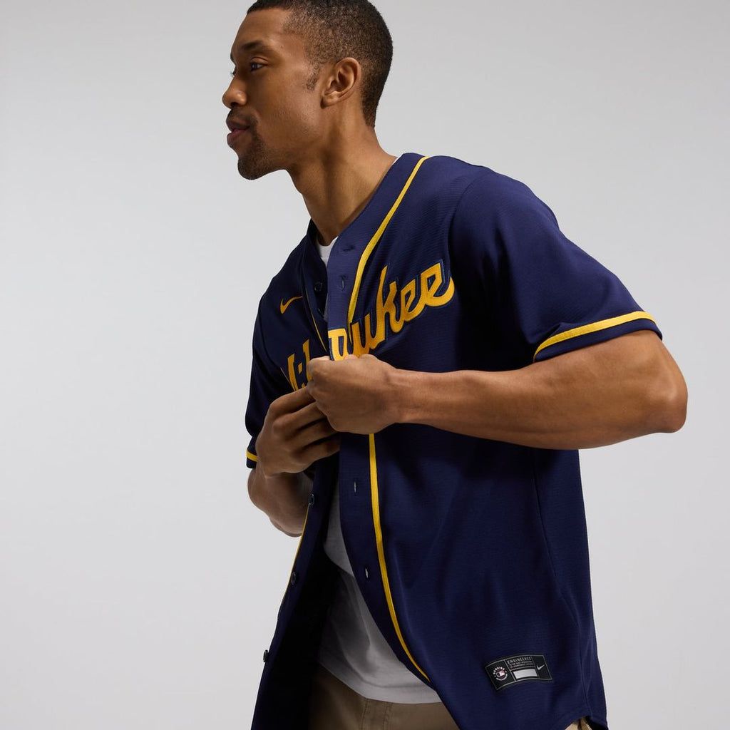 Milwaukee Brewers Nike Alternate Replica Team Jersey - Navy