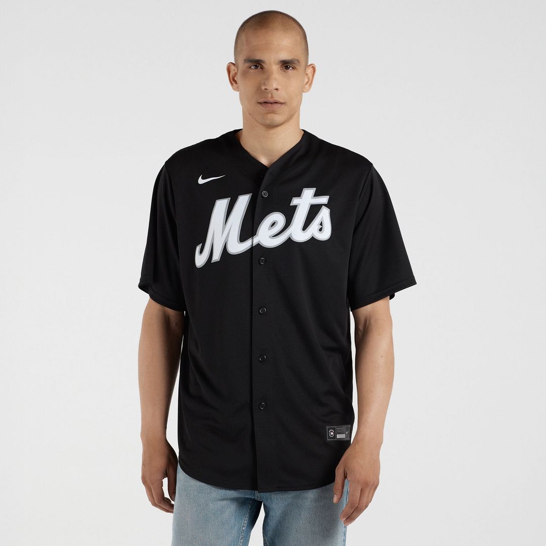 New York Mets Francisco Lindor Nike Replica Player Jersey - Black