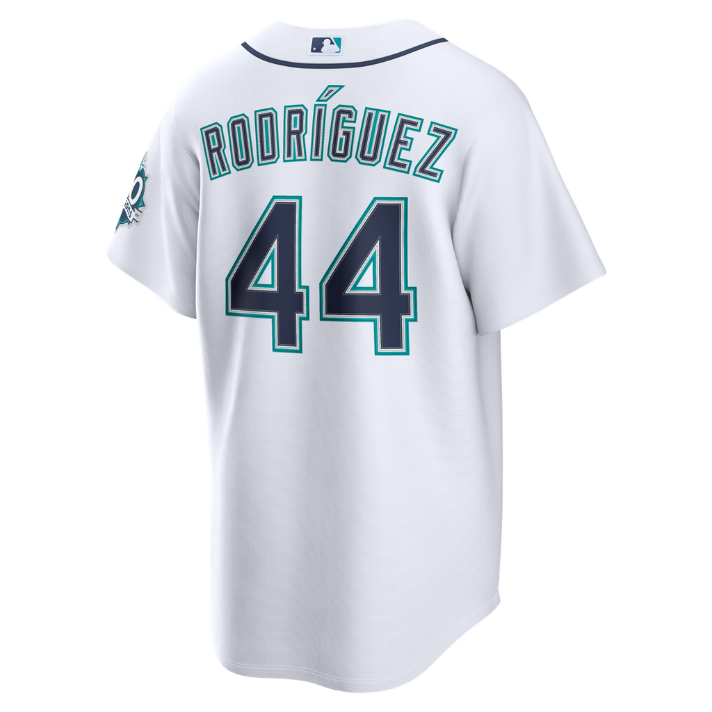 Seattle Mariners Julio Rodr¨ªguez Nike Home Stadium 50th Season Patch Jersey - White