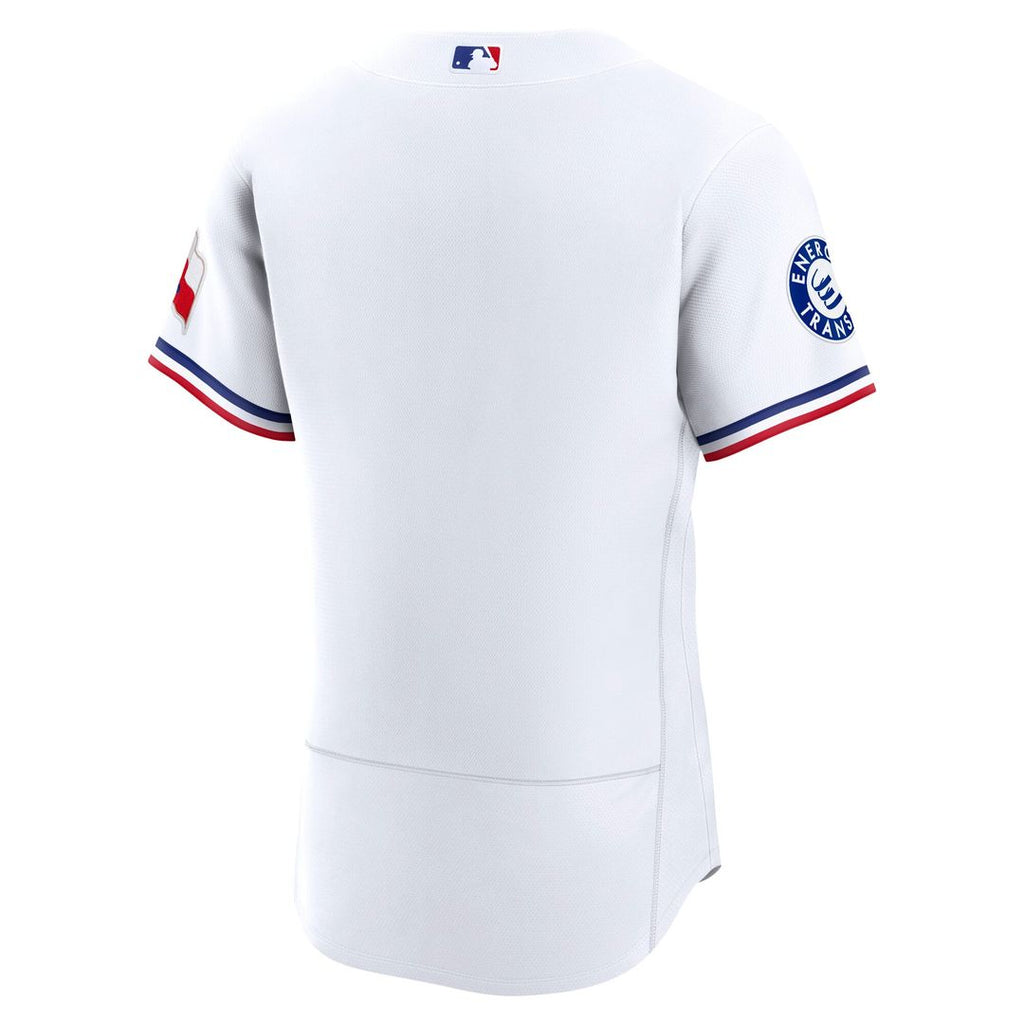Texas Rangers Nike Home Sponsor Patch Authentic Jersey - White