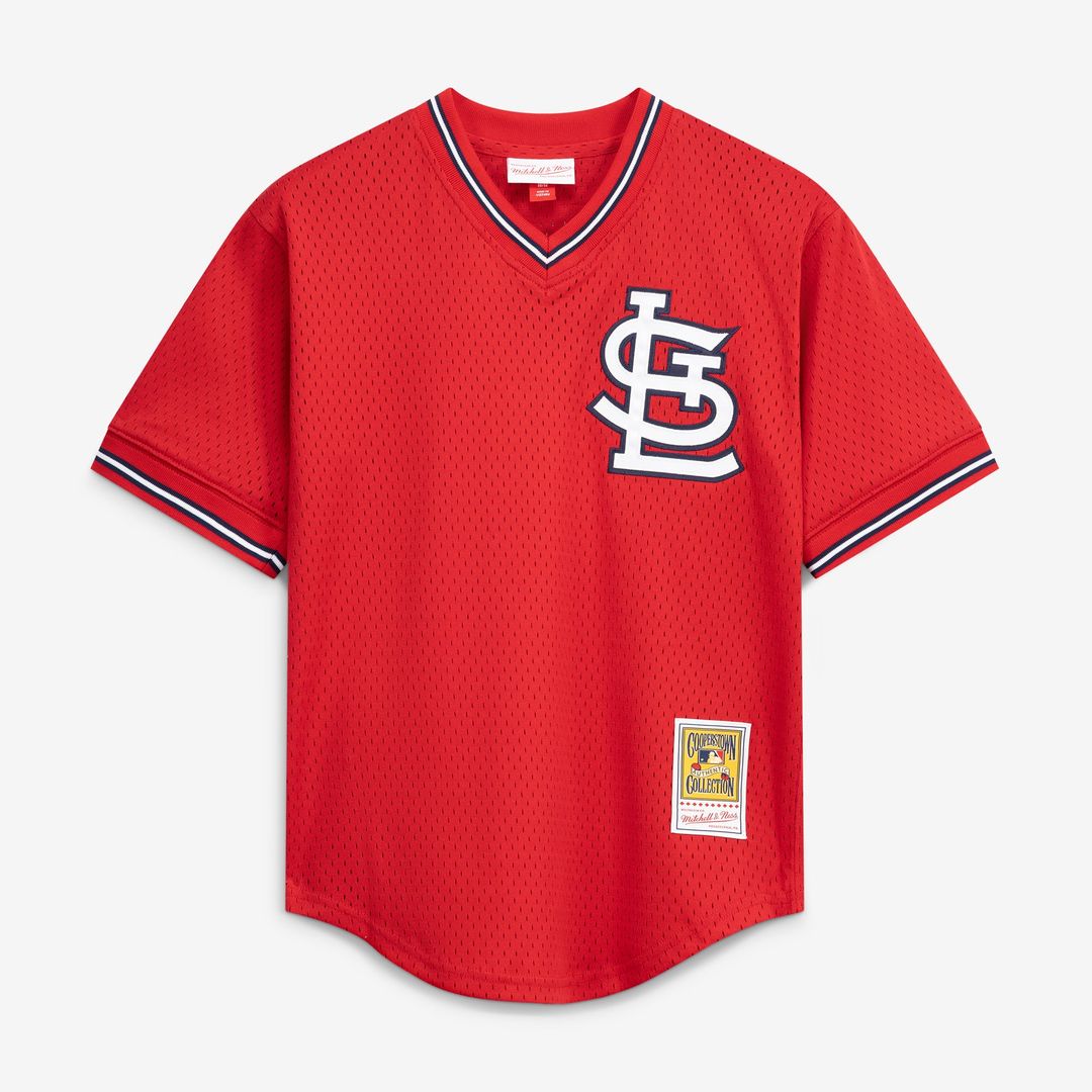 St. Louis Cardinals Ozzie Smith Mitchell & Ness Authentic Batting Practice Jersey - Navy