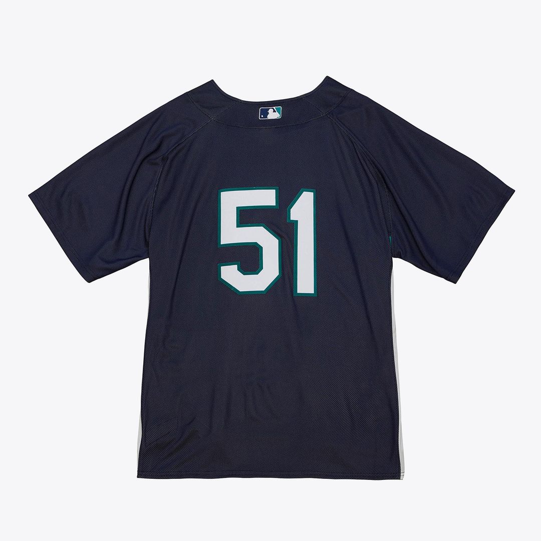 Seattle Mariners Ichiro Suzuki Mitchell & Ness Big & Tall Cooperstown Mesh Batting Practice Jersey - Navy