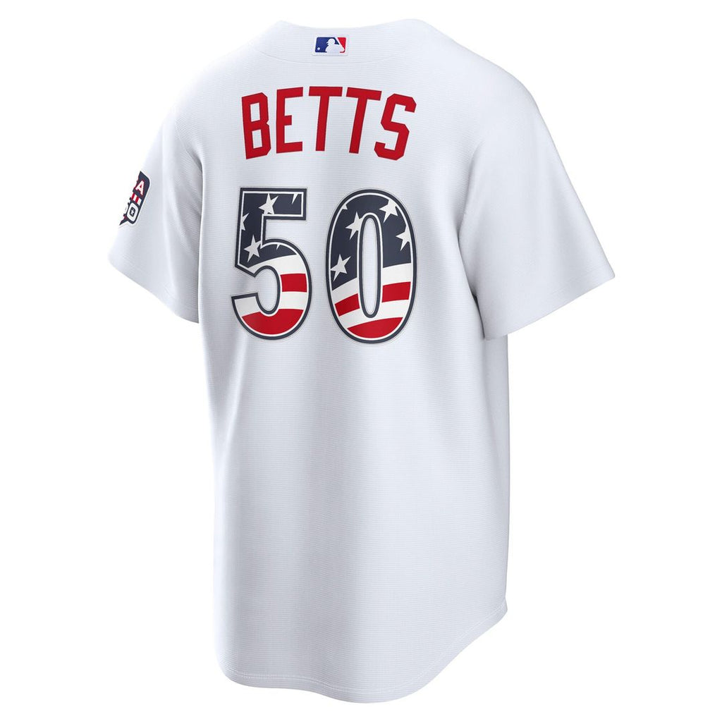 Los Angeles Dodgers Mookie Betts Nike USA 250 Fourth of July Home Stadium Jersey - White