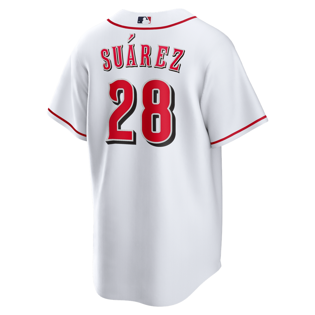Cincinnati Reds Eugenio Su¨¢rez Nike Home Replica Jersey - White