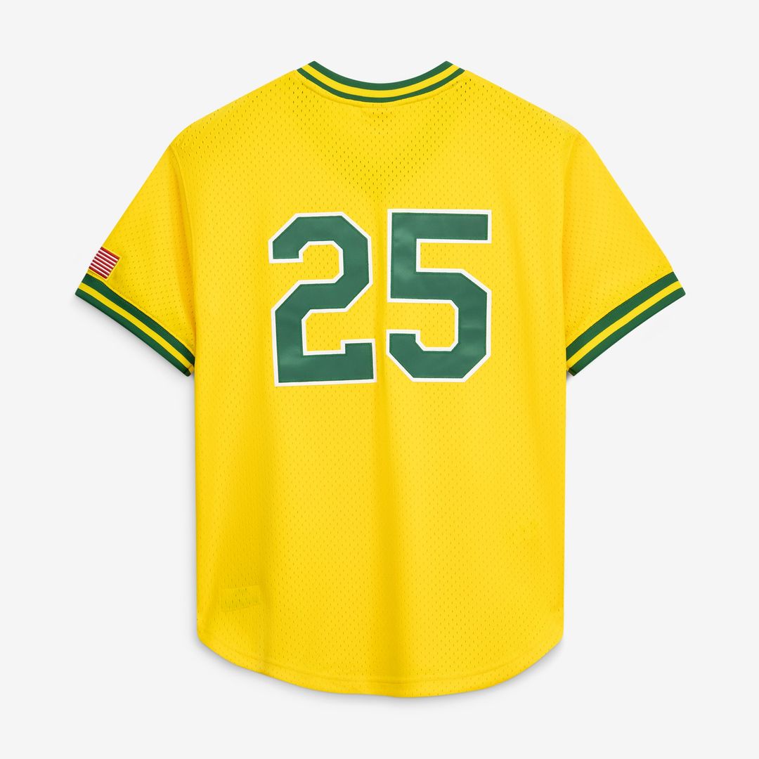 Athletics Mark McGwire Mitchell & Ness Authentic Batting Practice Jersey - Gold