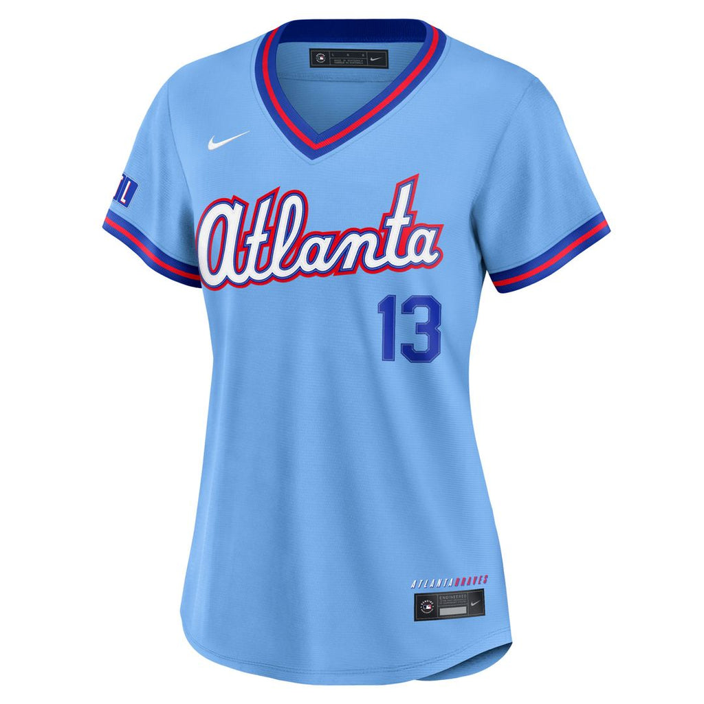 Atlanta Braves Ronald Acu?a Jr. Nike Women's 2026 City Connect Stadium Jersey - Powder Blue