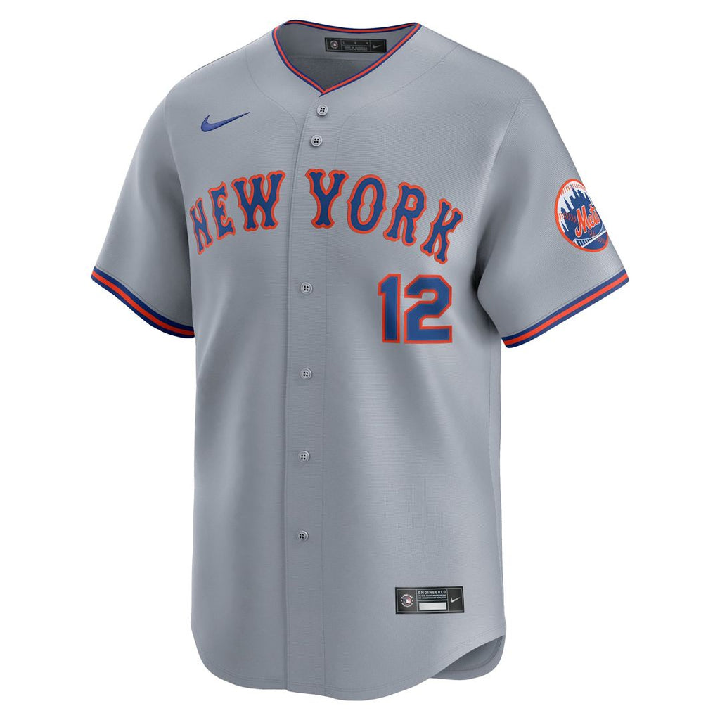 New York Mets Francisco Lindor Nike Alternate Limited Jersey - Black