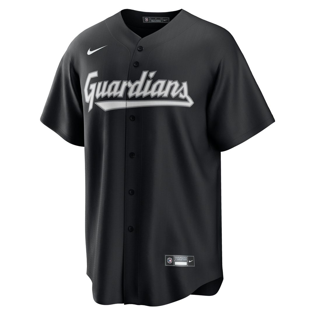 Cleveland Guardians Nike Replica Jersey - Black