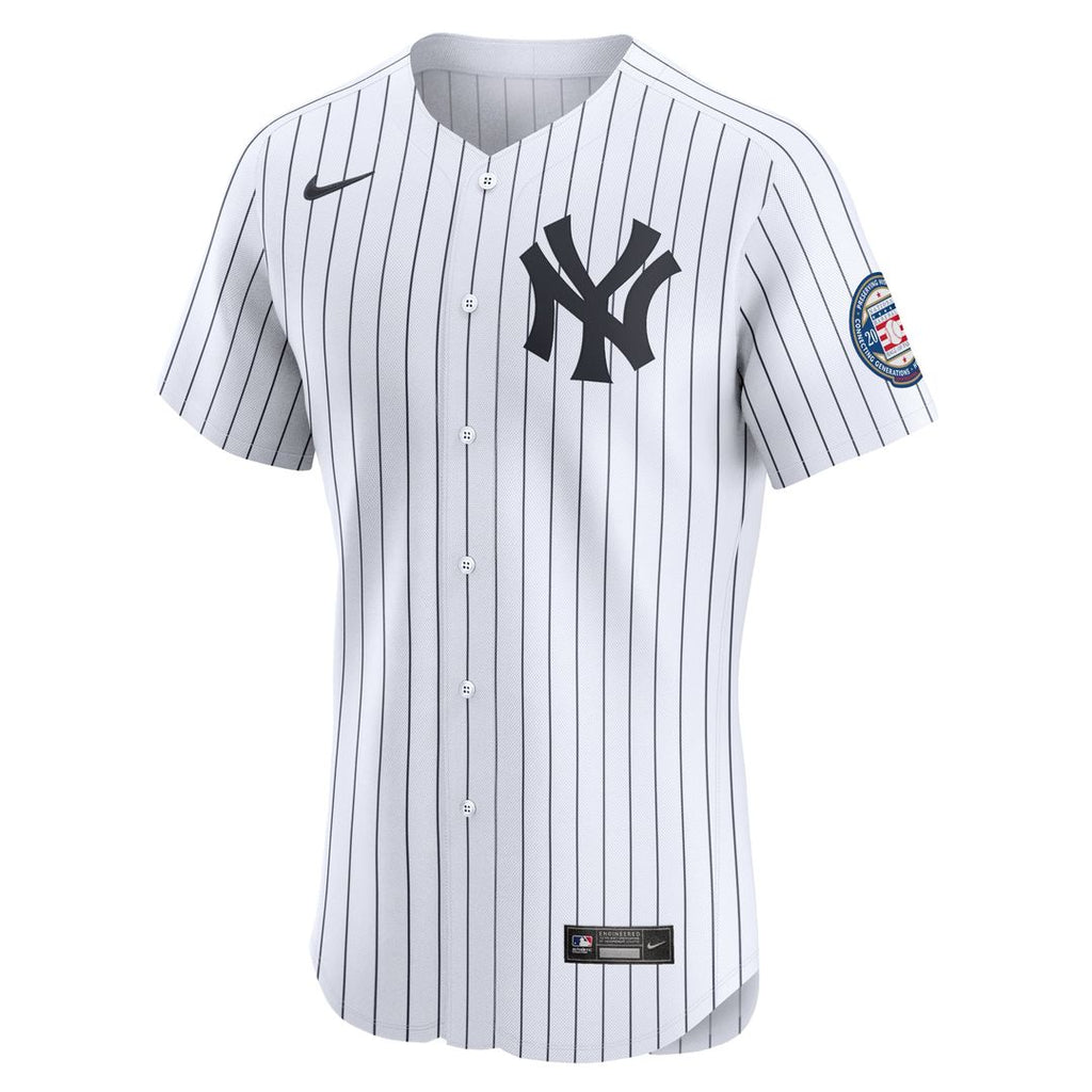 New York Yankees Derek Jeter Nike Home 2020 Hall of Fame Induction Patch Elite Player Jersey - White