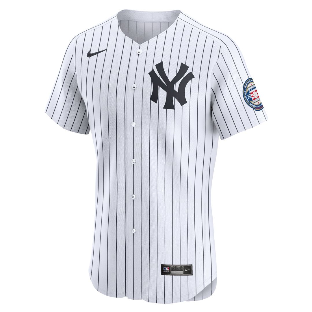 New York Yankees Derek Jeter Nike Home 2020 Hall of Fame Induction Patch Elite Player Jersey - White