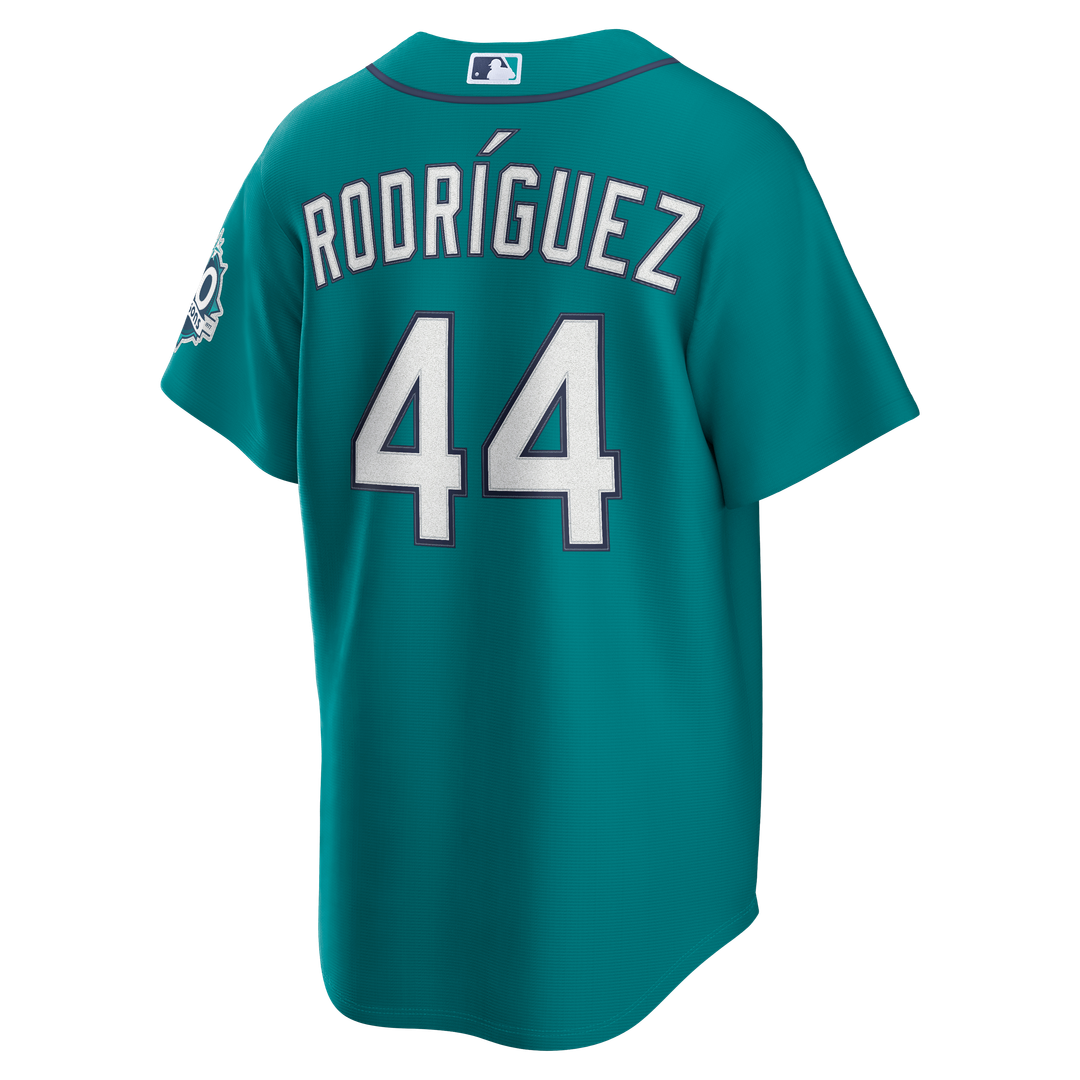 Seattle Mariners Julio Rodr¨ªguez Nike Home Stadium 50th Season Patch Jersey - White
