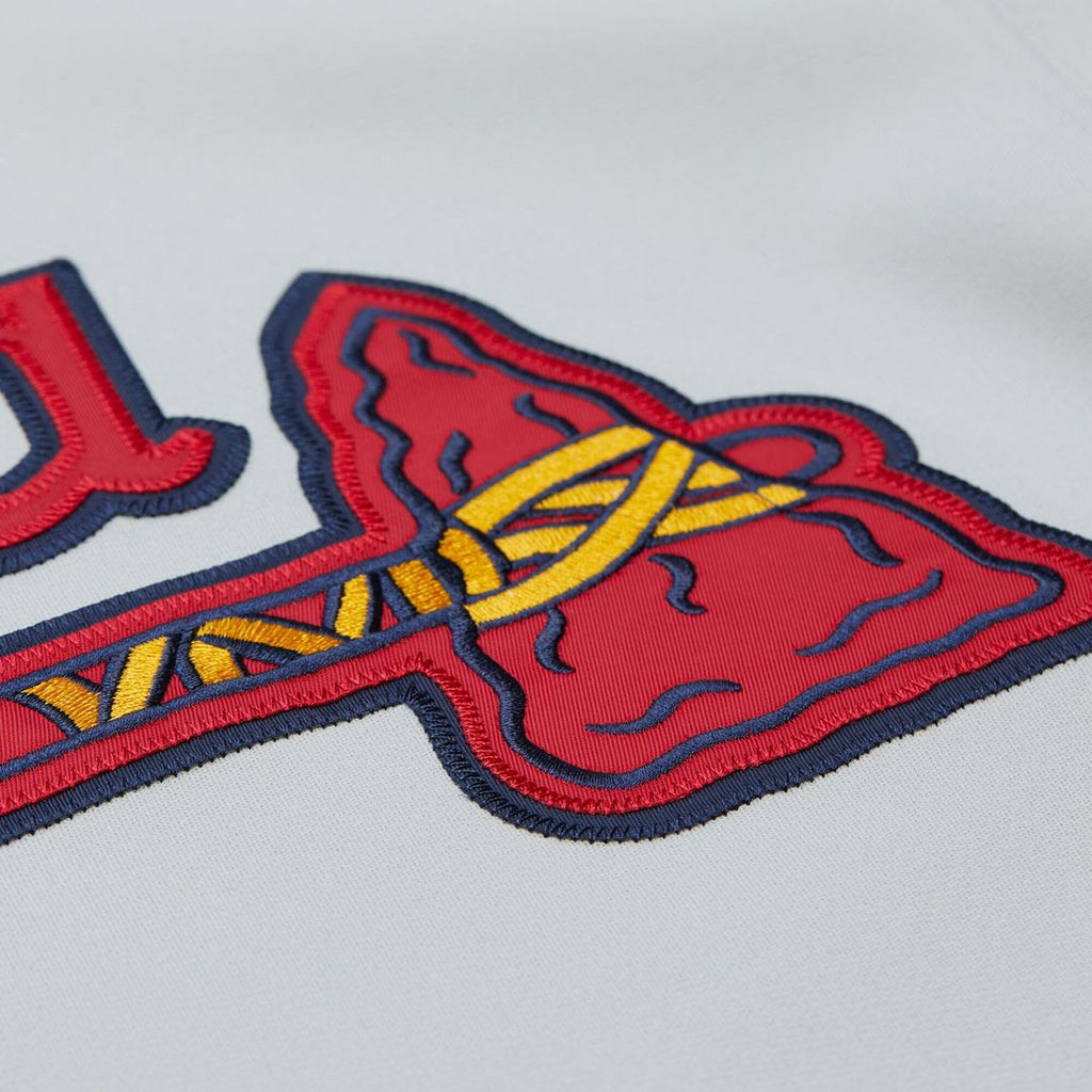 Atlanta Braves Chipper Jones Mitchell & Ness 1995 Throwback Authentic Jersey - Gray