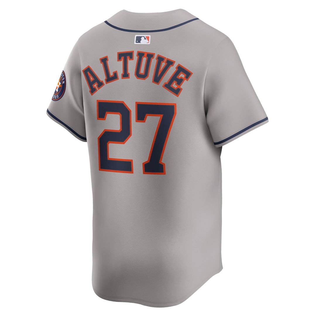 Houston Astros Jose Altuve Nike Road Limited Player Jersey - Gray