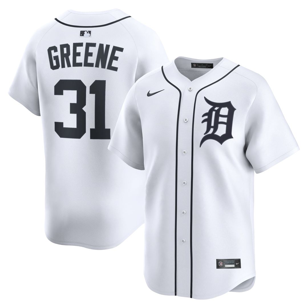 Detroit Tigers Riley Greene Nike Home Limited Player Jersey - White