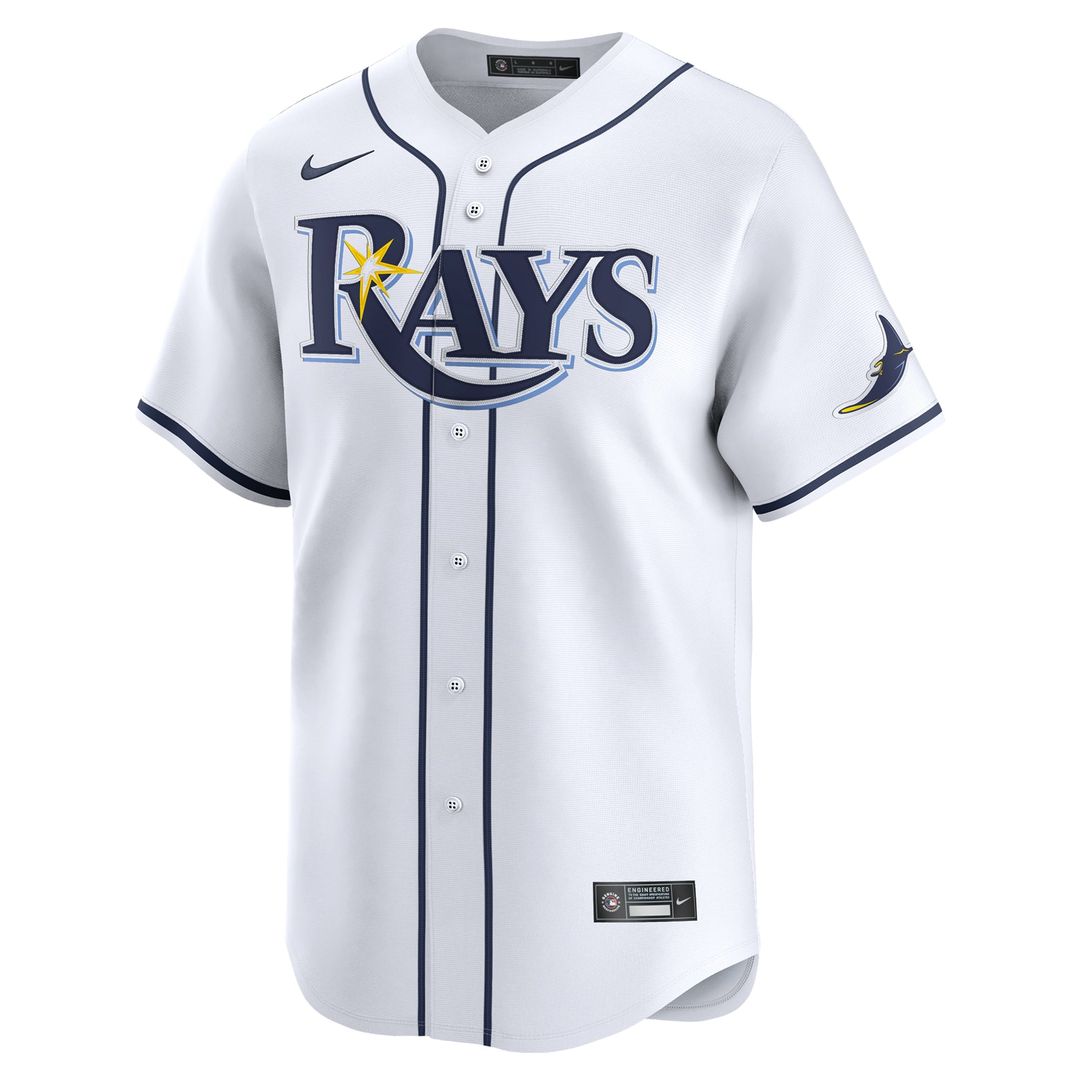 Tampa Bay Rays Junior Caminero Nike Youth Home Limited Player Jersey - White
