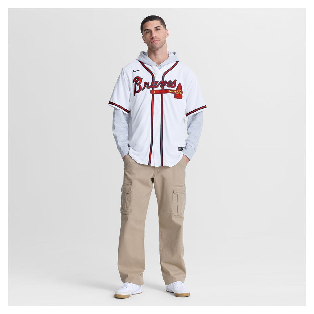 Atlanta Braves Mauricio Dub¨®n Nike Home Replica Jersey - White