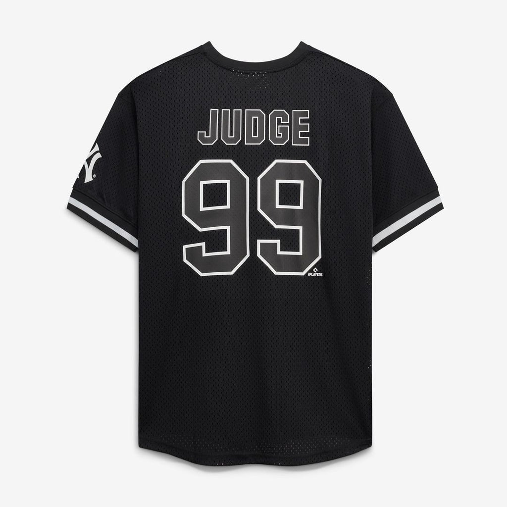 New York Yankees Aaron Judge Fanatics Big & Tall Heavyweight Mesh Jersey - Black/White
