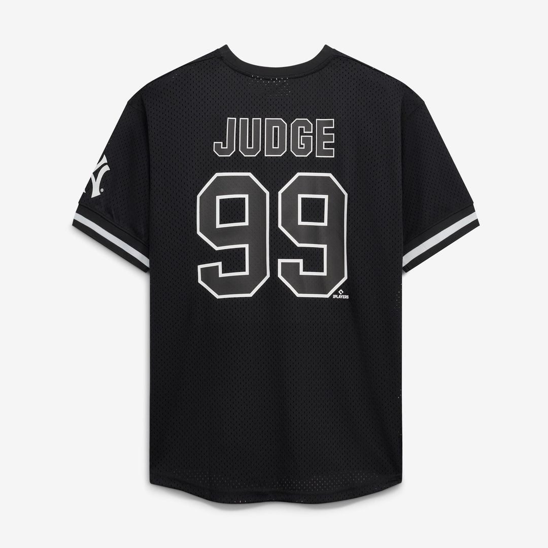 New York Yankees Aaron Judge Fanatics Big & Tall Heavyweight Mesh Jersey - Black/White