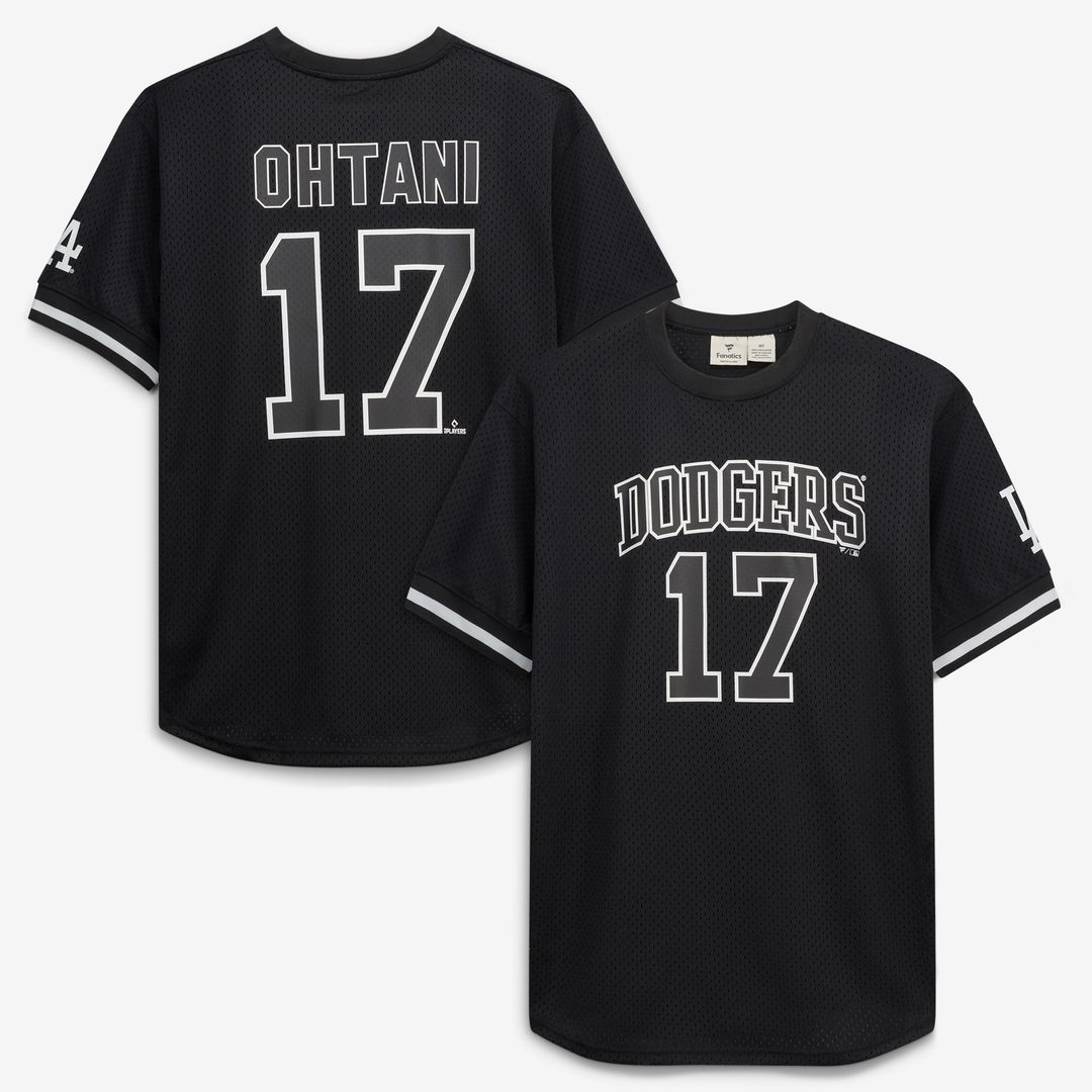 Los Angeles Dodgers Shohei Ohtani Fanatics Big & Tall Heavyweight Mesh Jersey - Black/White