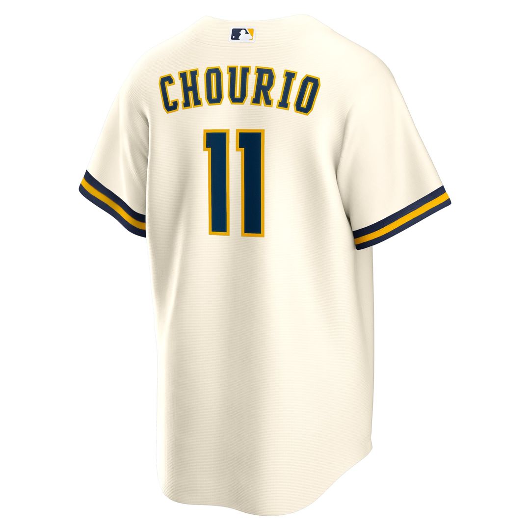 Milwaukee Brewers Jackson Chourio Nike Home Replica Jersey - Cream