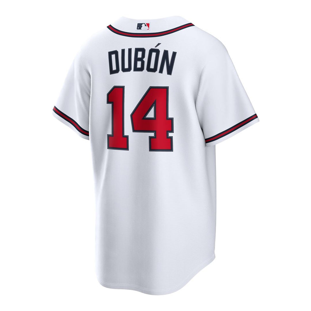 Atlanta Braves Mauricio Dub¨®n Nike Home Replica Jersey - White