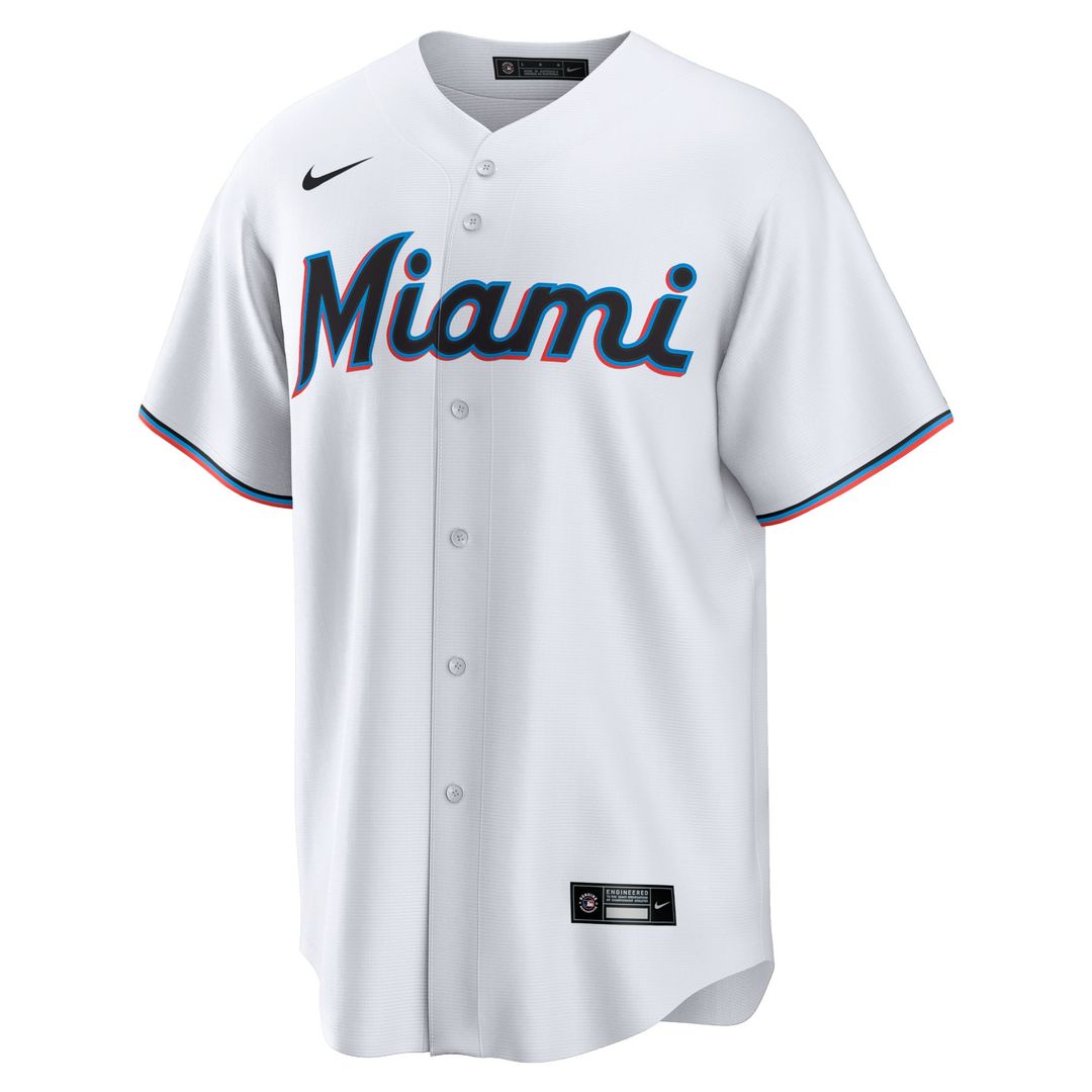 Miami Marlins Sandy Alcantara Nike Youth Home Replica Jersey - White