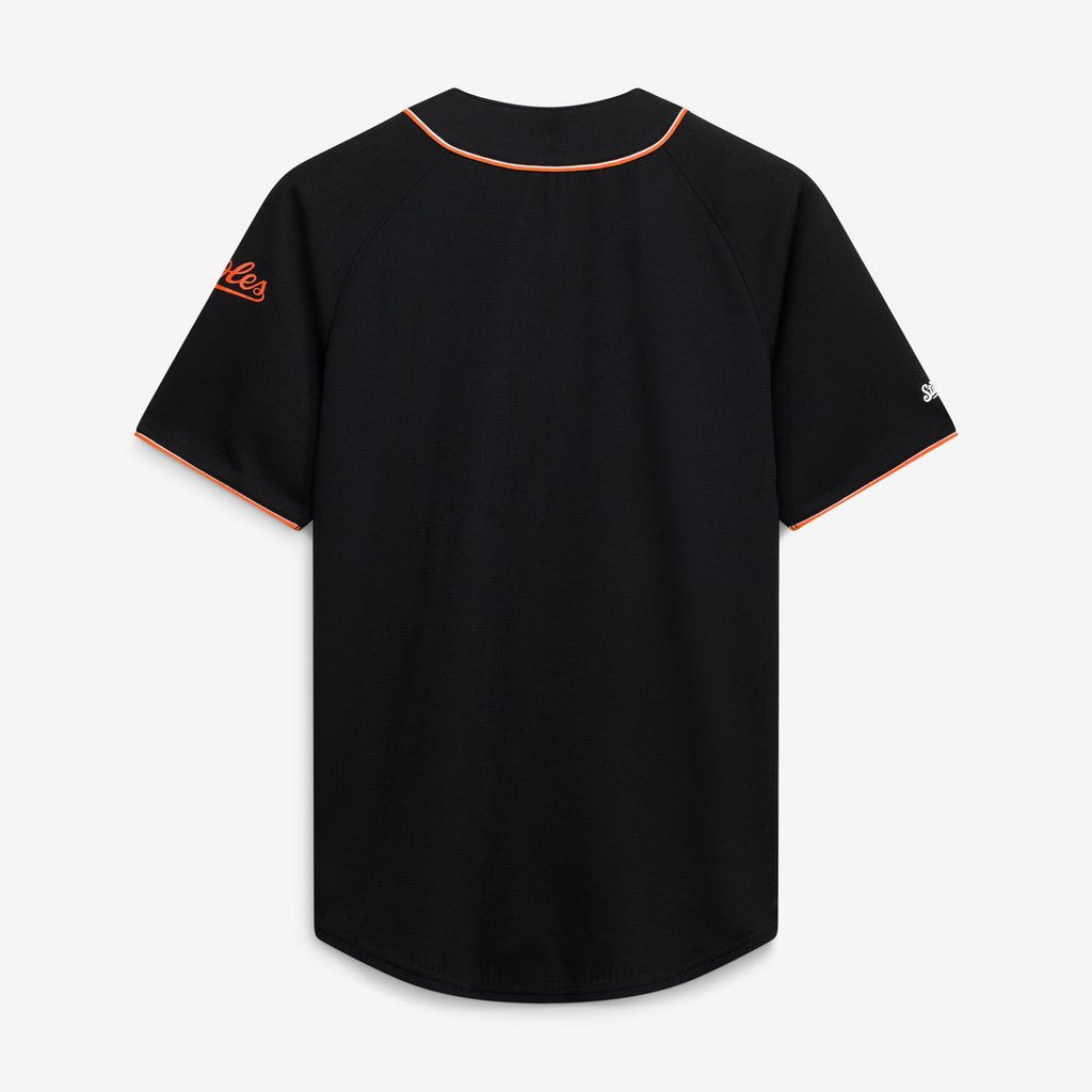 Baltimore Orioles Stitches Team Color Full - Button Fashion Jersey - Black