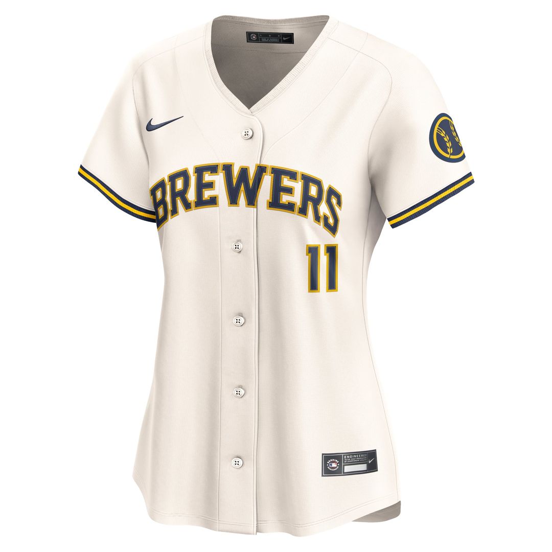 Milwaukee Brewers Jackson Chourio Nike Women's Home Limited Player Jersey - Cream