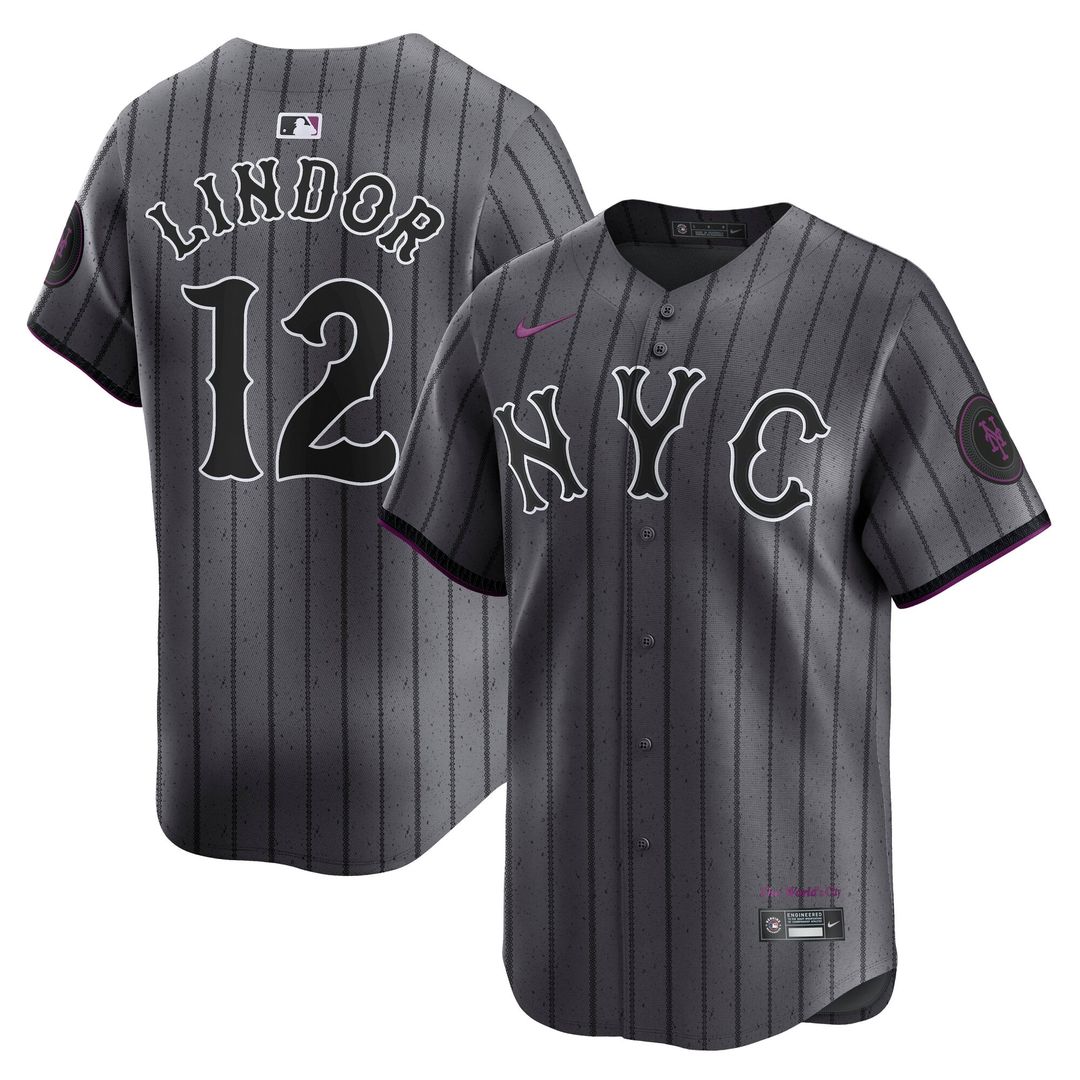 New York Mets Francisco Lindor Nike City Connect Limited Jersey - Gray