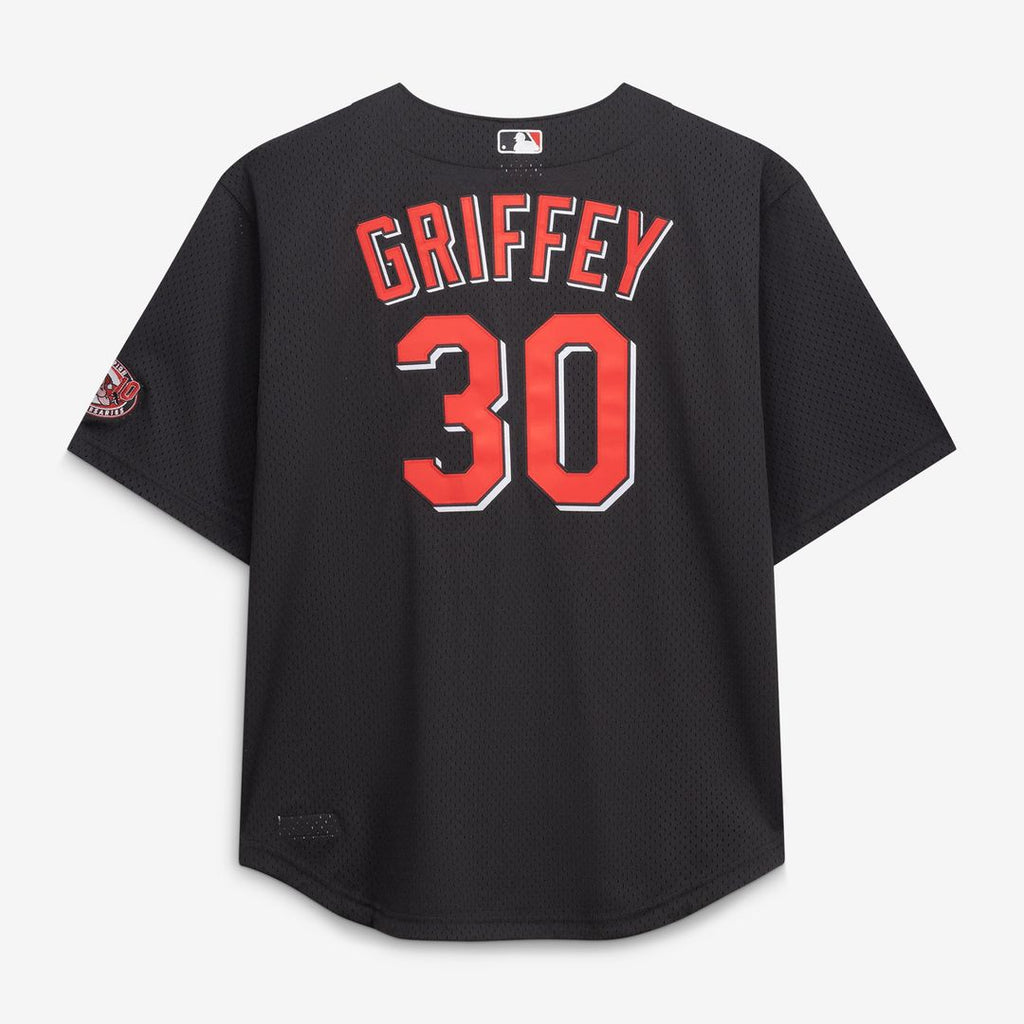 Cincinnati Reds Ken Griffey Jr. Mitchell & Ness Big & Tall Cooperstown Mesh Batting Practice Jersey - Black