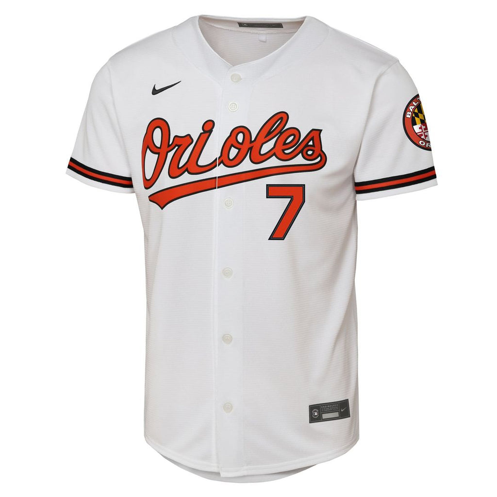 Baltimore Orioles Jackson Holliday Nike Youth Home Stadium Player Jersey - White