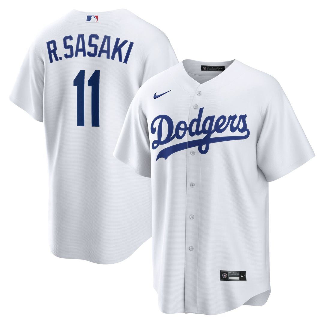 Los Angeles Dodgers R¨­ki Sasaki Nike Replica Jersey - White