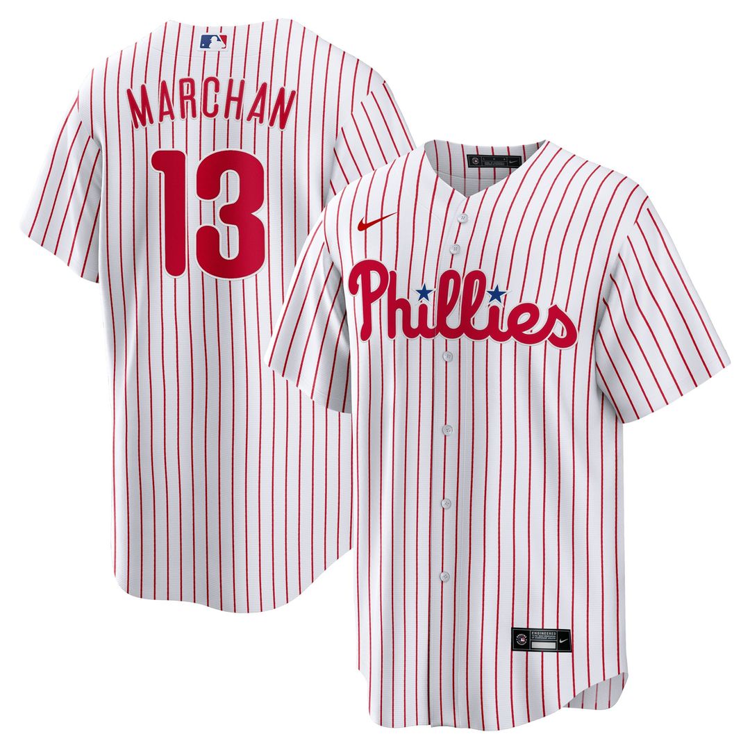 Philadelphia Phillies Rafael March¨¢n Nike Home Replica Jersey - White
