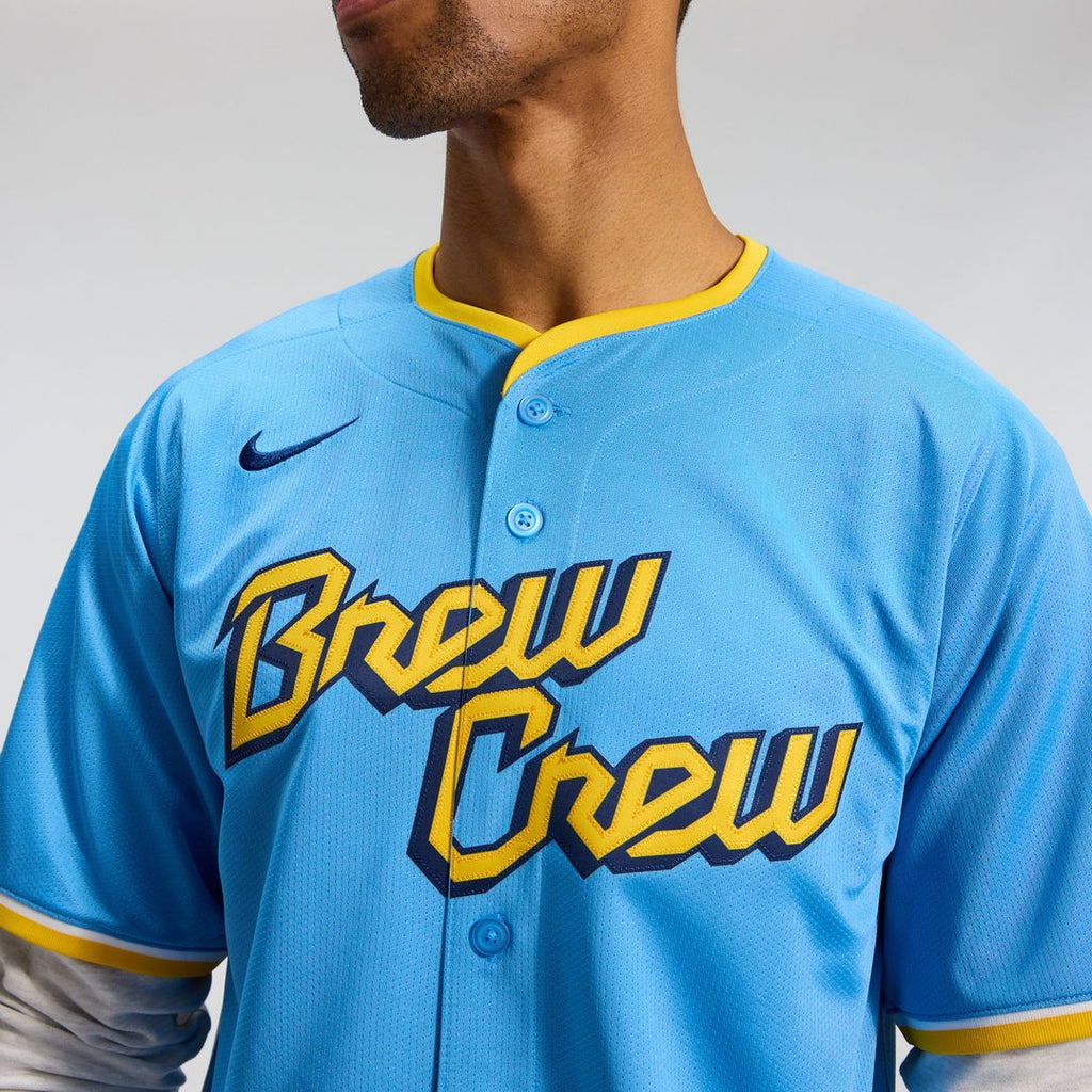 Milwaukee Brewers Nike City Connect Limited Jersey - Light Blue