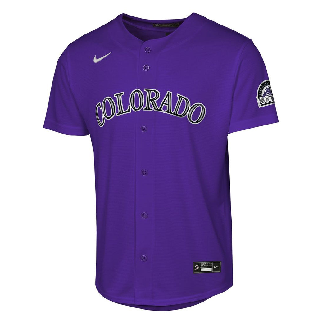 Colorado Rockies Nike Youth Alternate 2 Stadium Jersey - Purple