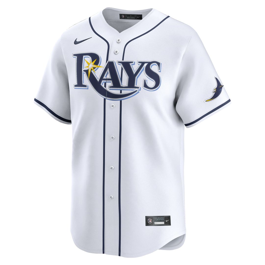 Tampa Bay Rays Junior Caminero Nike Home Limited Jersey - White