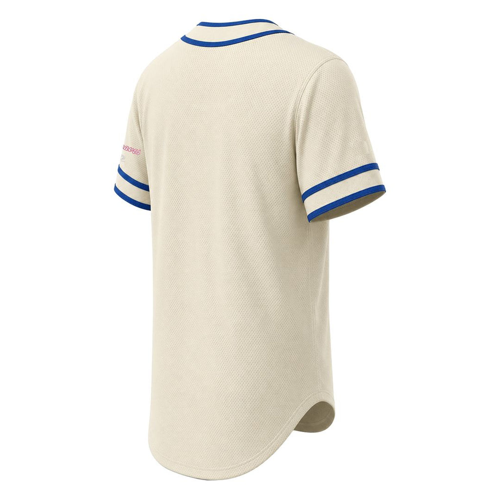 Atlanta Braves Stitches Throwback Fashion Jersey - Natural