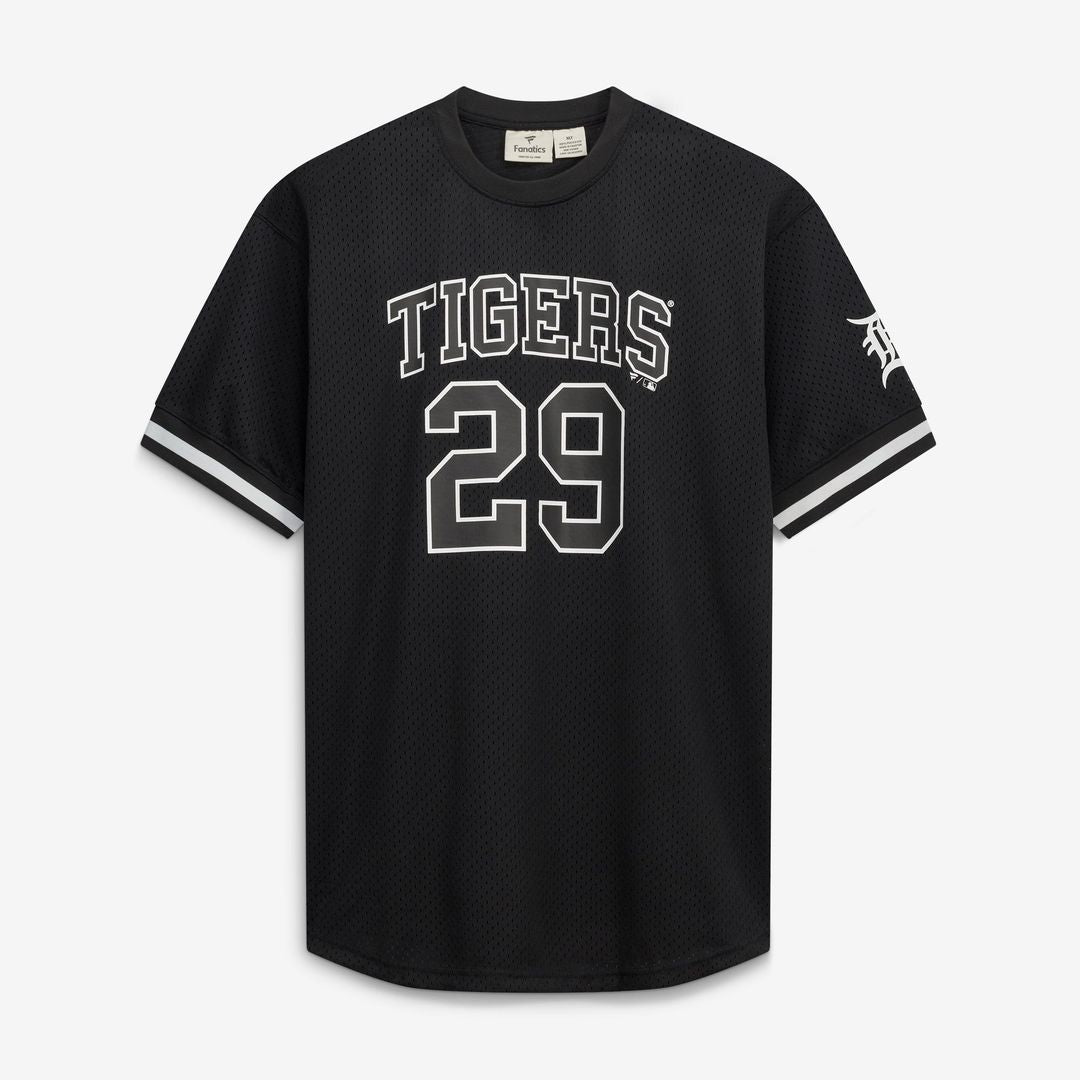 Detroit Tigers Tarik Skubal Fanatics Big & Tall Heavyweight Mesh Jersey - Black/White