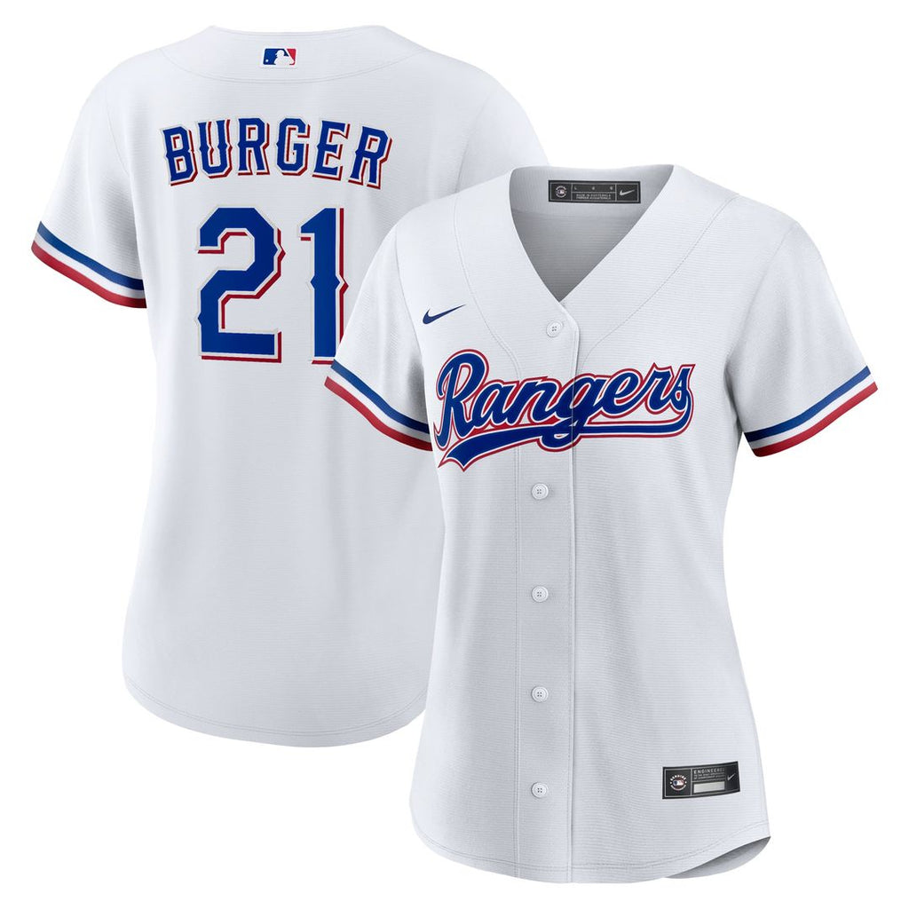 Texas Rangers Jake Burger Nike Women's Home Replica Jersey - White