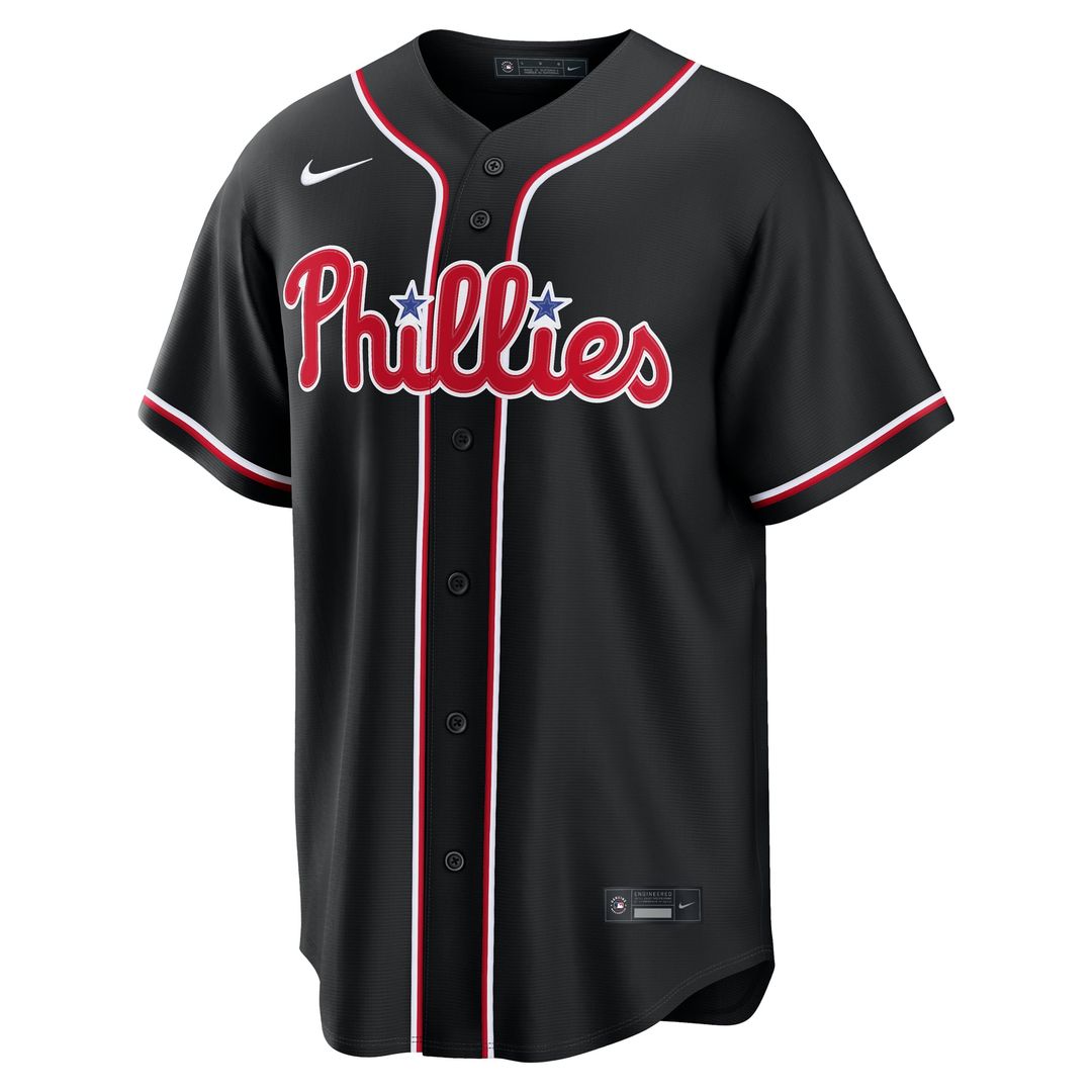 Philadelphia Phillies Bryce Harper Nike Fashion Replica Black Out Jersey