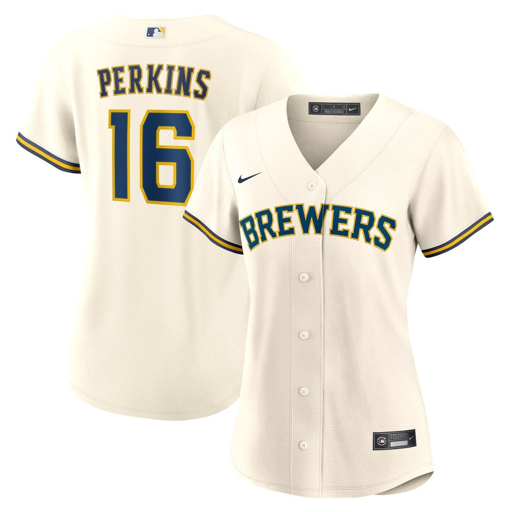 Milwaukee Brewers Blake Perkins Nike Women's Home Replica Jersey - Cream