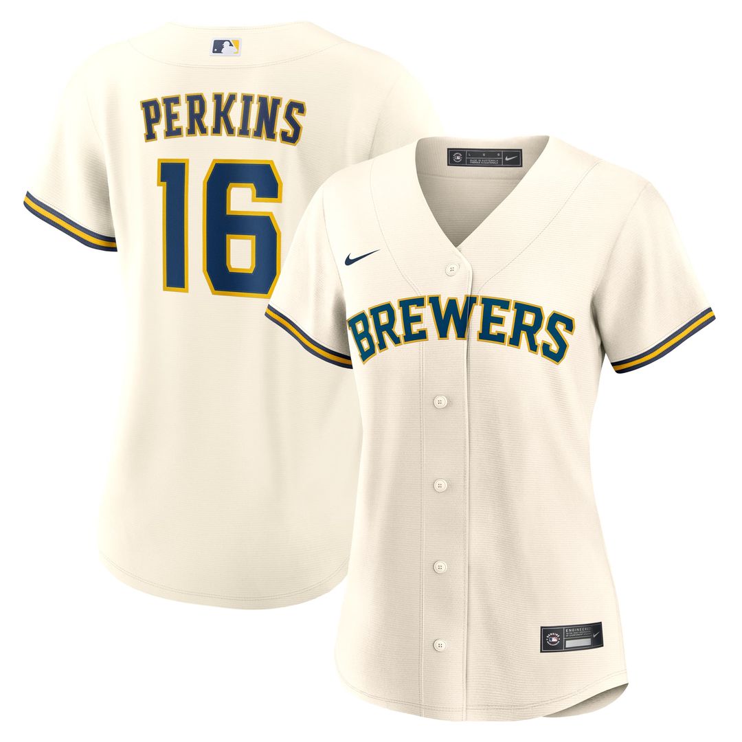 Milwaukee Brewers Blake Perkins Nike Women's Home Replica Jersey - Cream