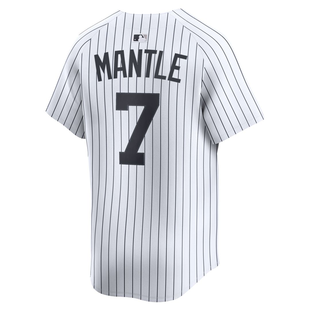 New York Yankees Mickey Mantle Nike Home Limited Player Jersey - White