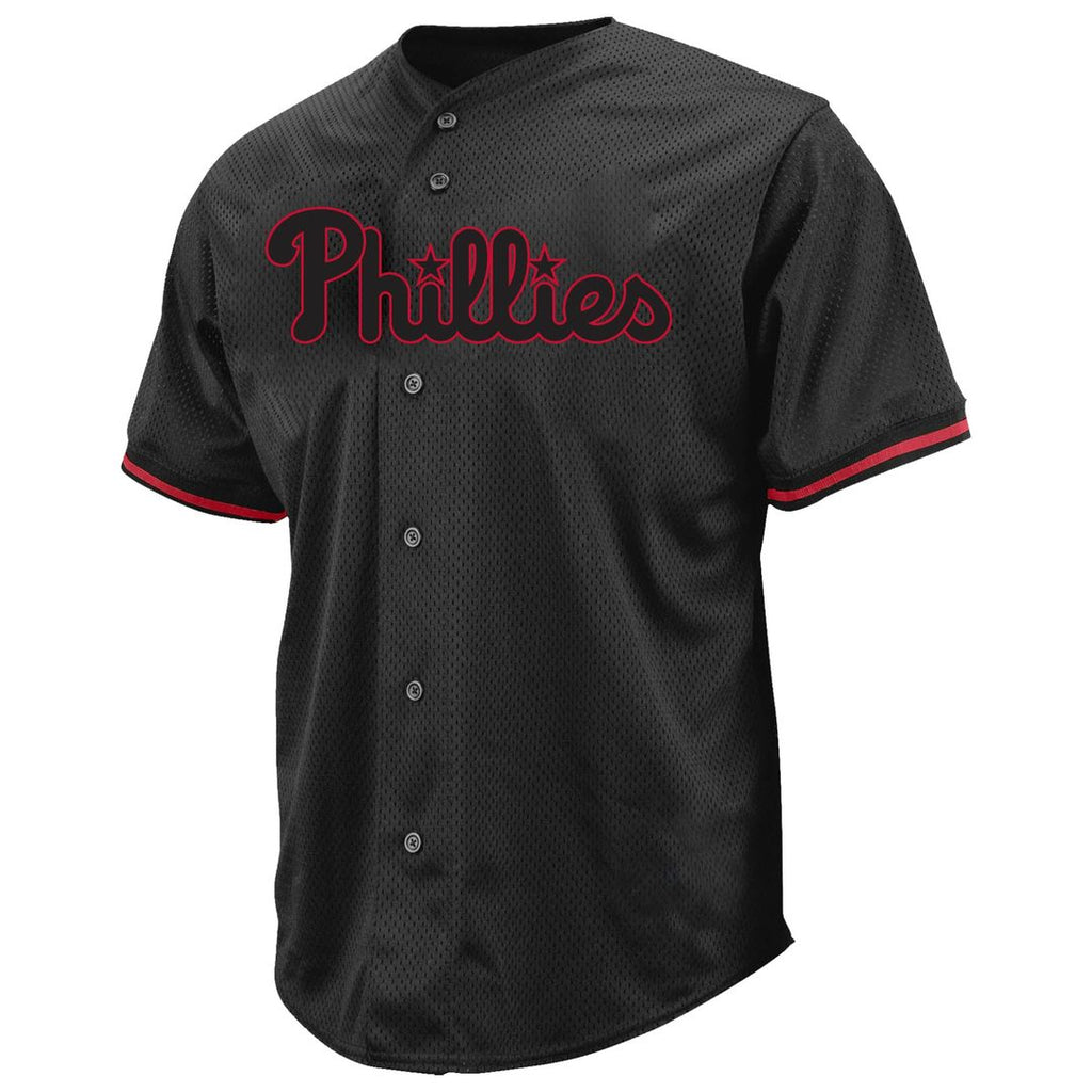 Philadelphia Phillies Bryce Harper Profile Big & Tall Pop Fashion Jersey - Black
