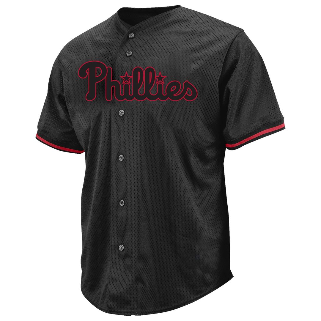 Philadelphia Phillies Bryce Harper Profile Big & Tall Pop Fashion Jersey - Black
